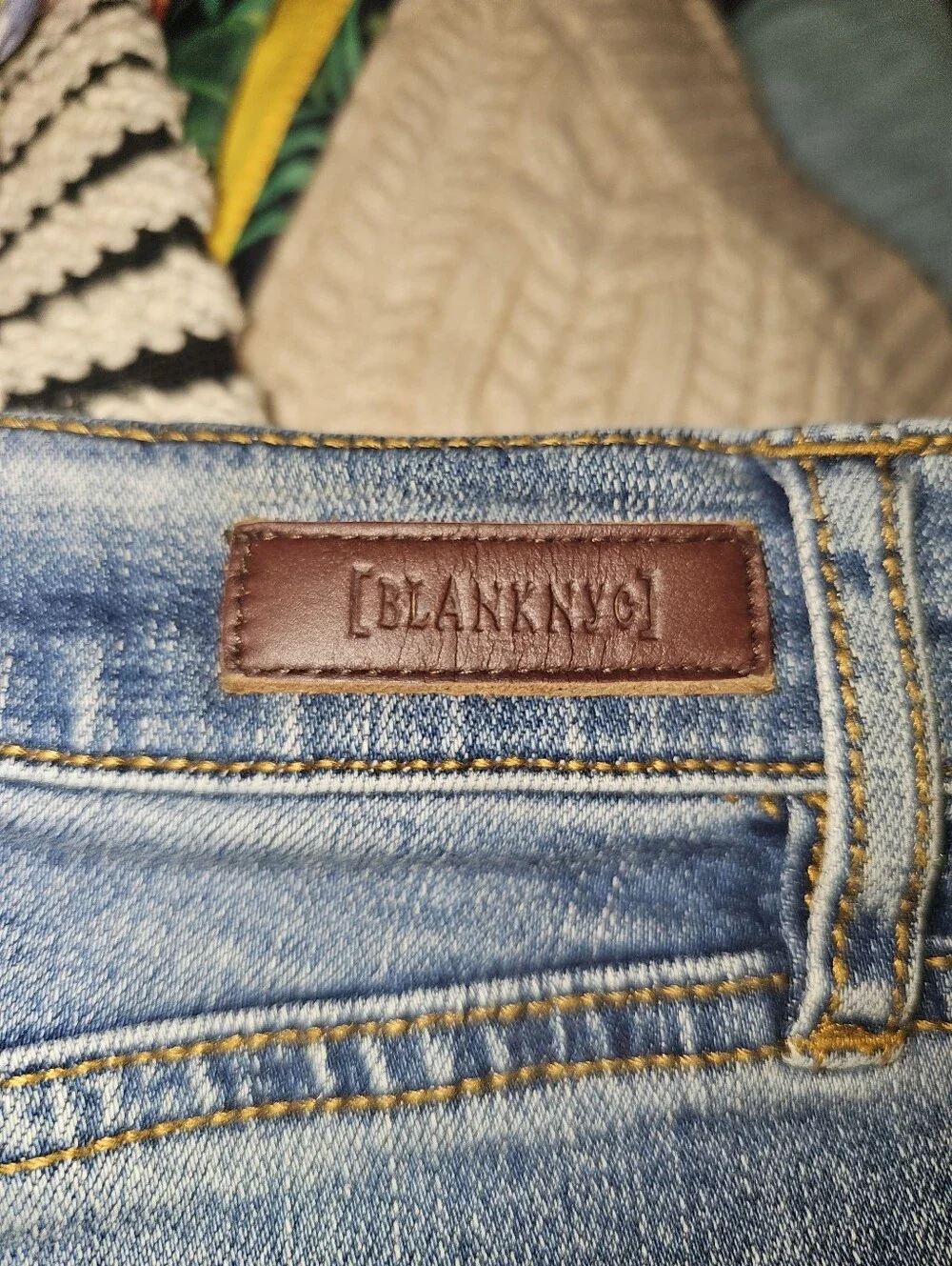 NWOT BLANK NYC X REVOLVE Frayed Hem Denim Skirt - Size 27